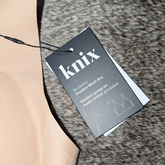 Knix Revolution Shadow Mesh Bra Tan Women's L+ NWT - Picture 7 of 12
